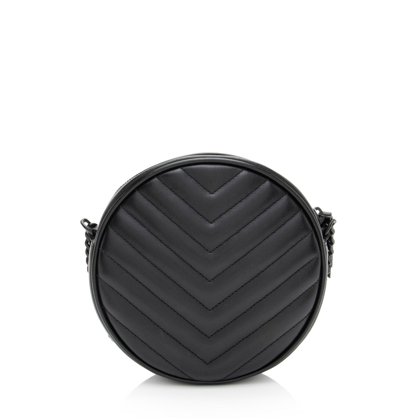 Saint Laurent Matelasse Calfskin Monogram Vinyle Round Camera Bag