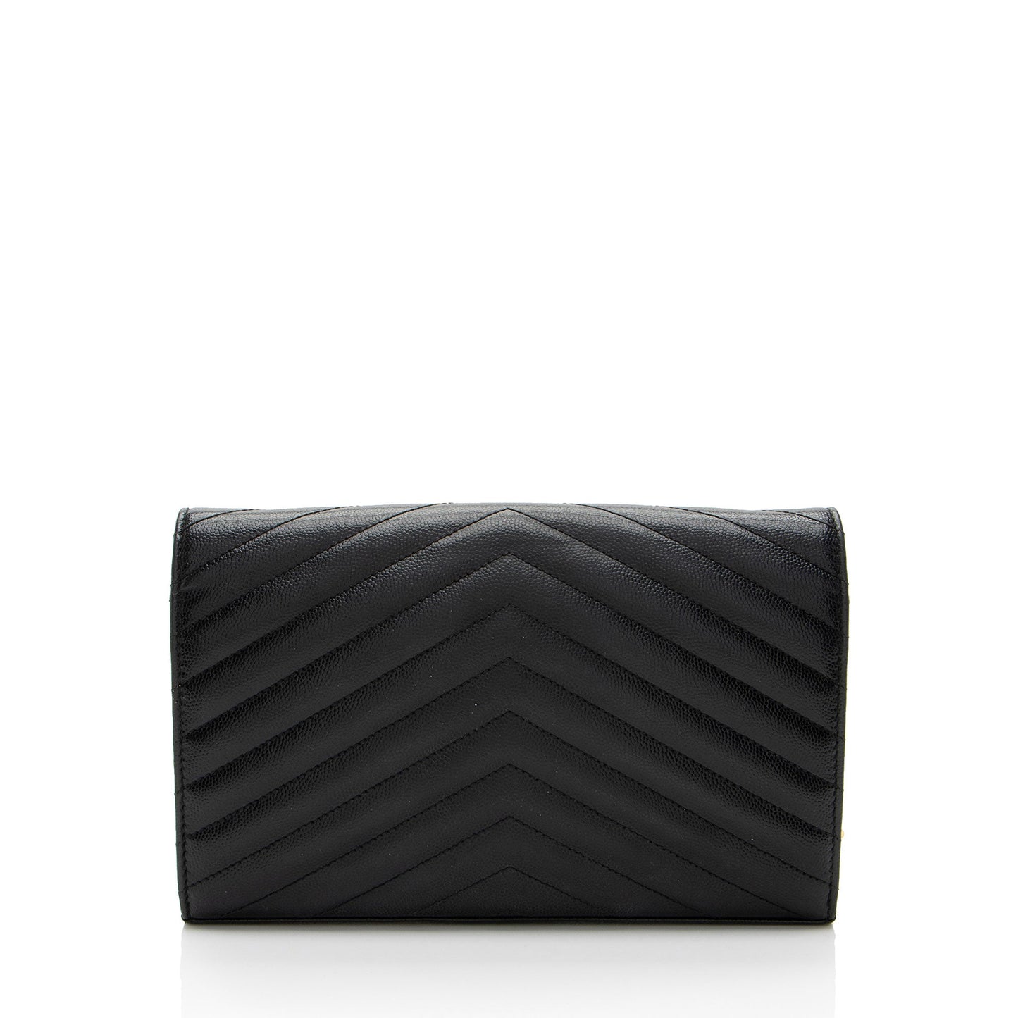 Saint Laurent Matelasse Grain de Poudre Monogram Chain Wallet (SHF-CtcP6l)