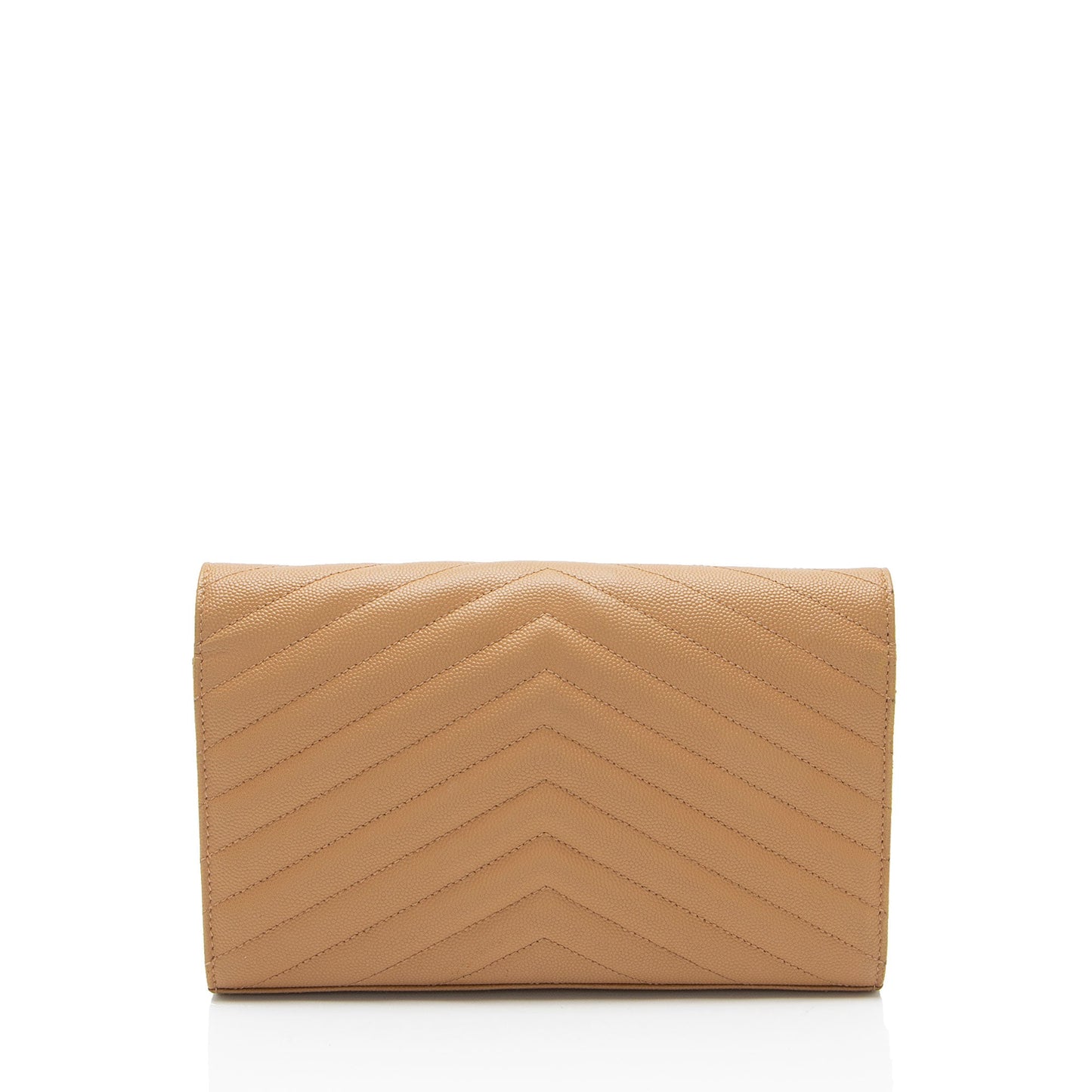 Saint Laurent Matelasse Grain de Poudre Monogram Chain Wallet