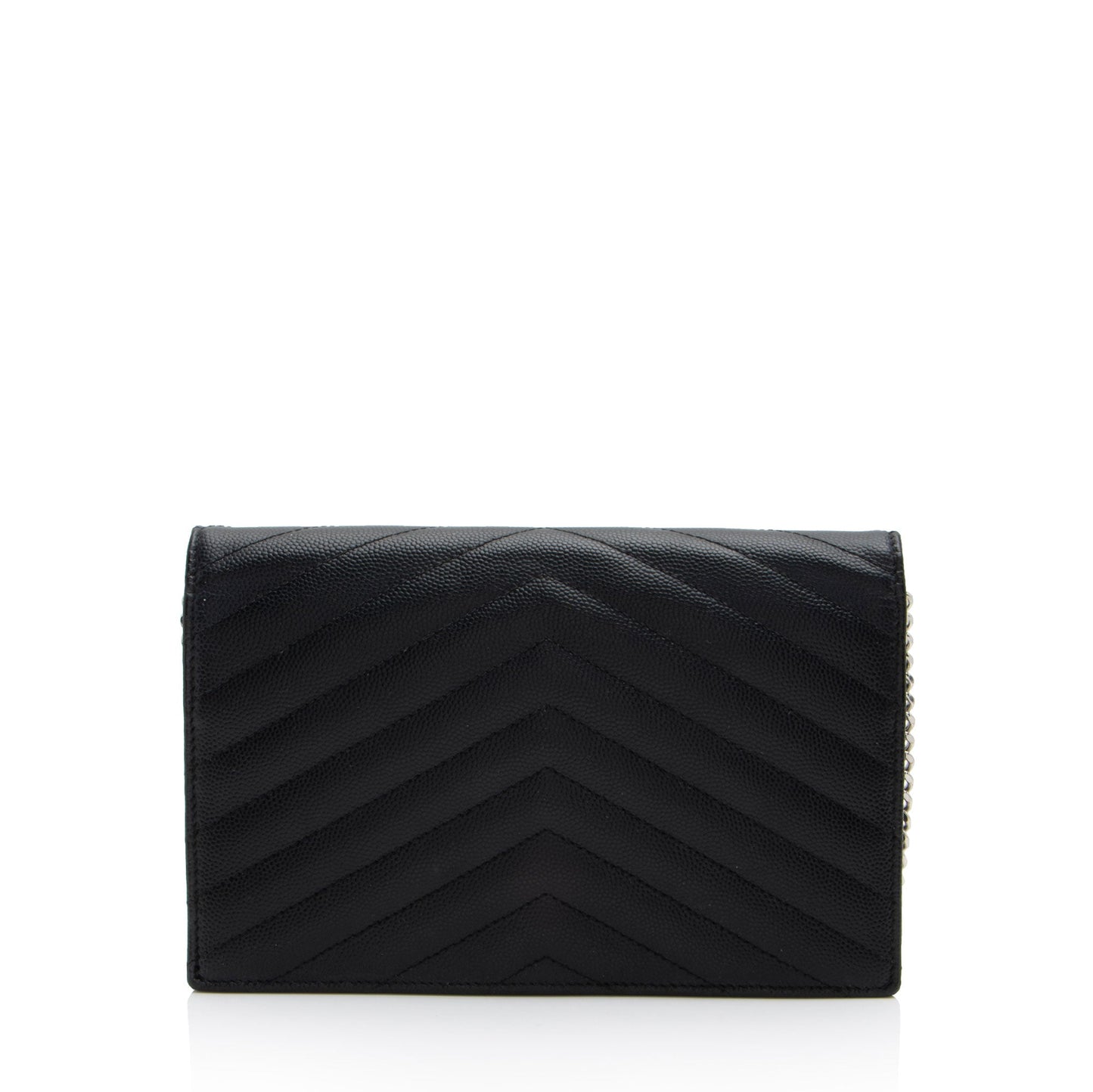 Saint Laurent Matelasse Grain de Poudre Monogram Envelope Chain Wallet (SHF-T51eMP)