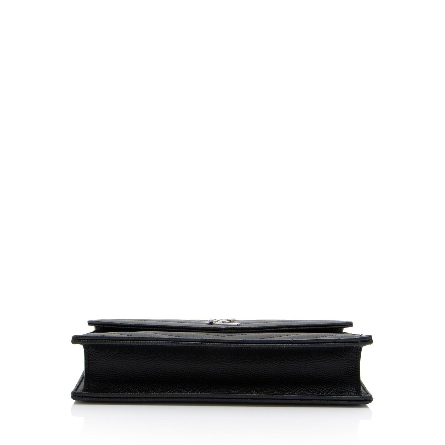 Saint Laurent Matelasse Grain de Poudre Monogram Envelope Chain Wallet (SHF-T51eMP)