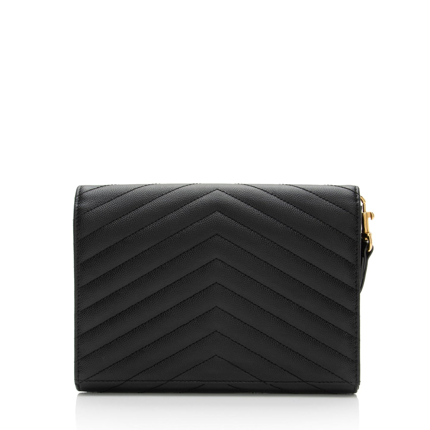 Saint Laurent Matelasse Grain de Poudre Monogram Envelope Pouch (SHF-eQugwj)