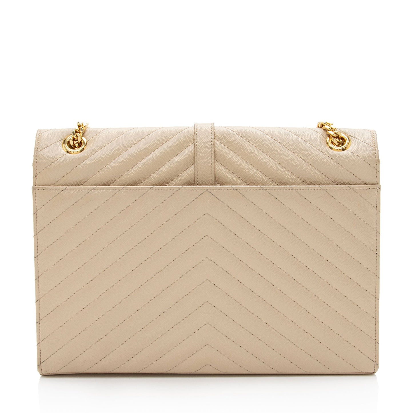 Saint Laurent Matelasse Grain de Poudre Monogram Large Shoulder Bag