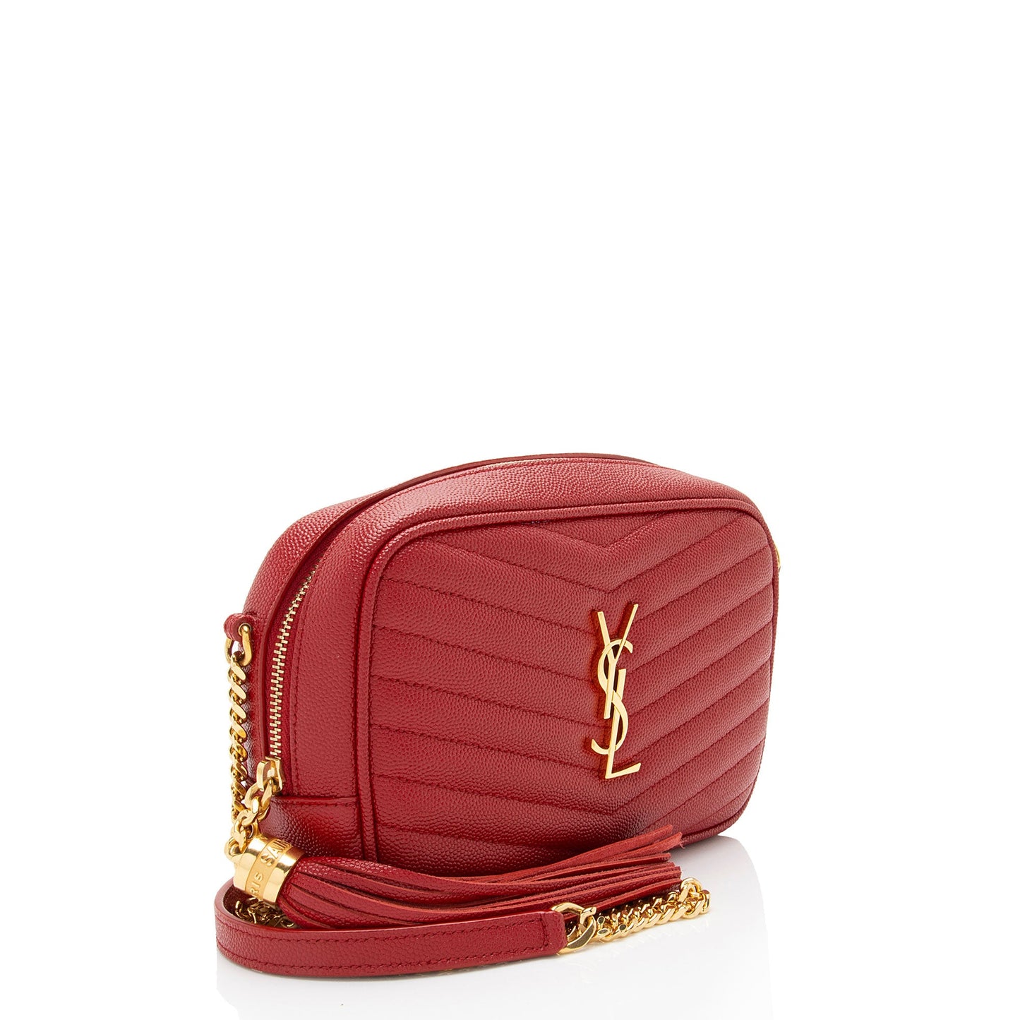 Saint Laurent Matelasse Grain de Poudre Monogram Lou Mini Camera Bag (SHF-QnSMbT)