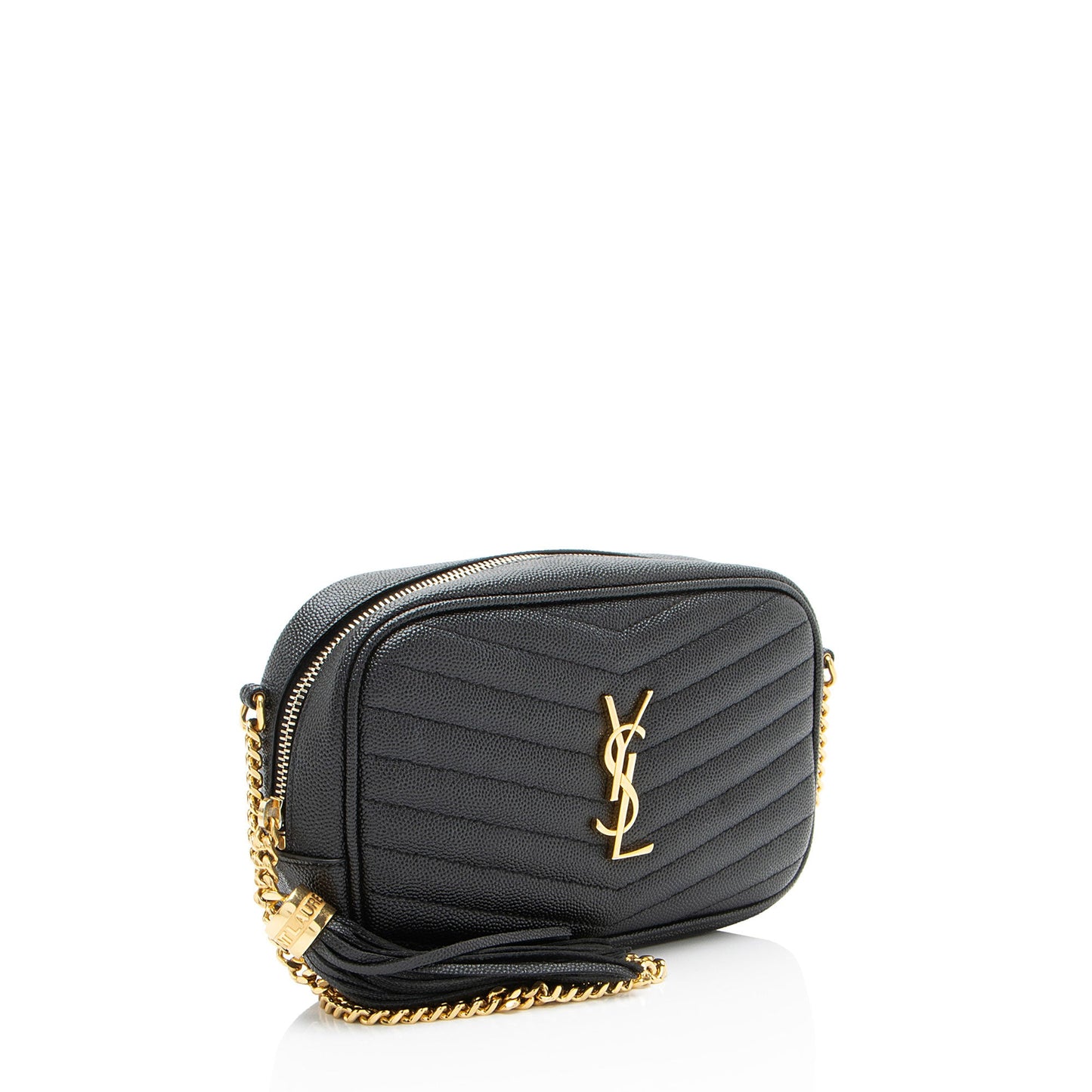 Saint Laurent Matelasse Grain de Poudre Monogram Lou Mini Camera Bag