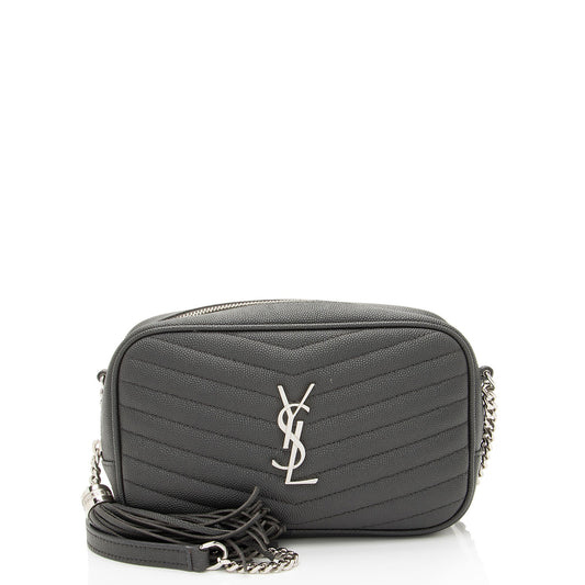 Saint Laurent Matelasse Grain de Poudre Monogram Lou Mini Camera Bag