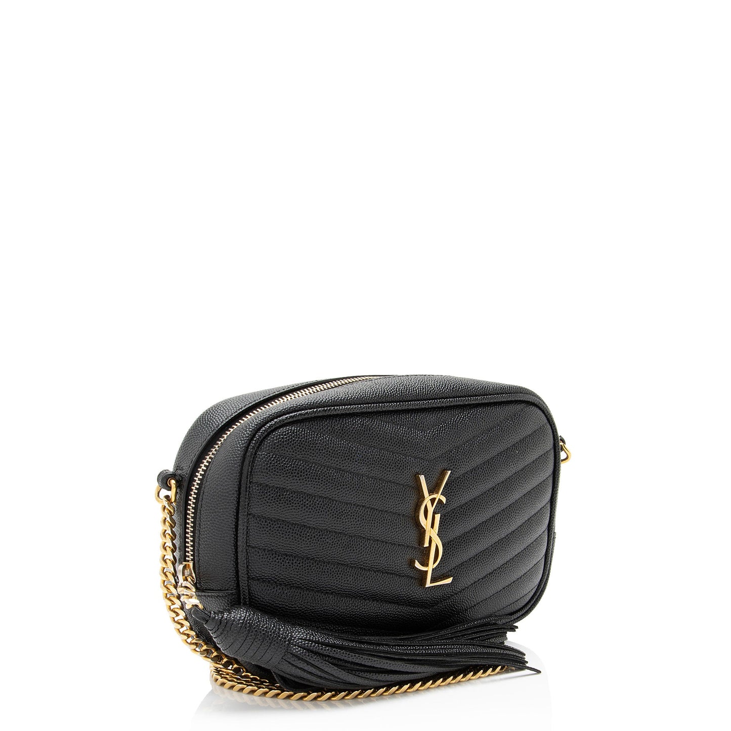 Saint Laurent Matelasse Grain de Poudre Monogram Lou Mini Camera Bag