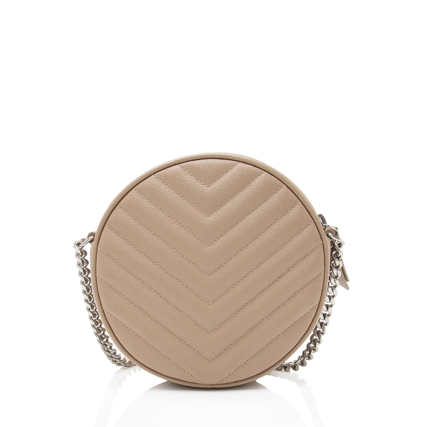 Saint Laurent Matelasse Grain de Poudre Monogram Vinyle Round Camera Bag