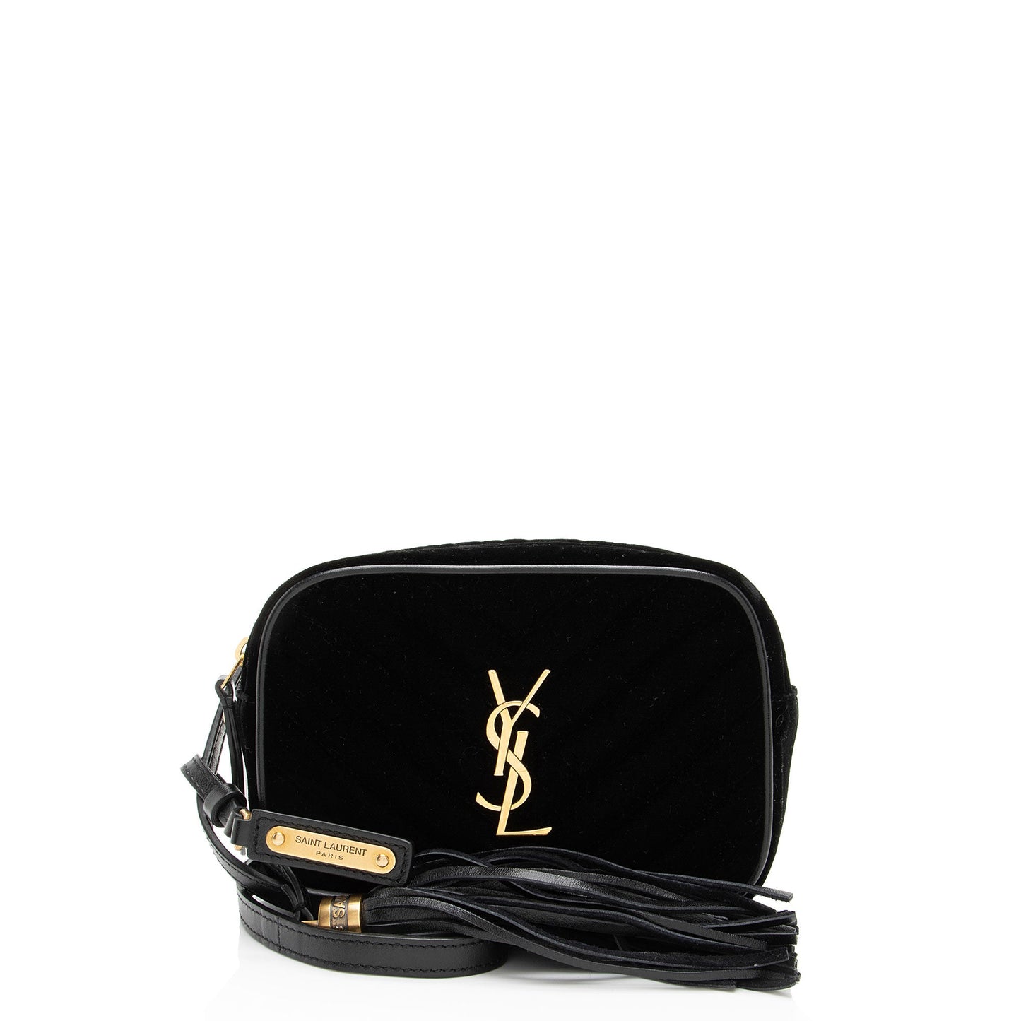 Saint Laurent Matelasse Velvet Monogram Lou Belt Bag