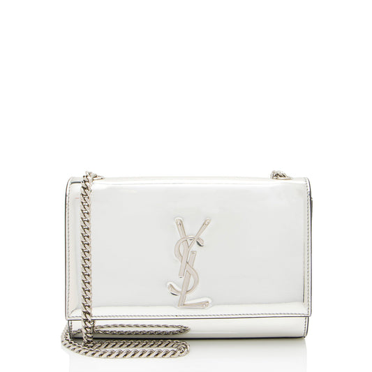 Saint Laurent Metallic Patent Leather Kate Small Shoulder Bag (SHF-JmBS7h)