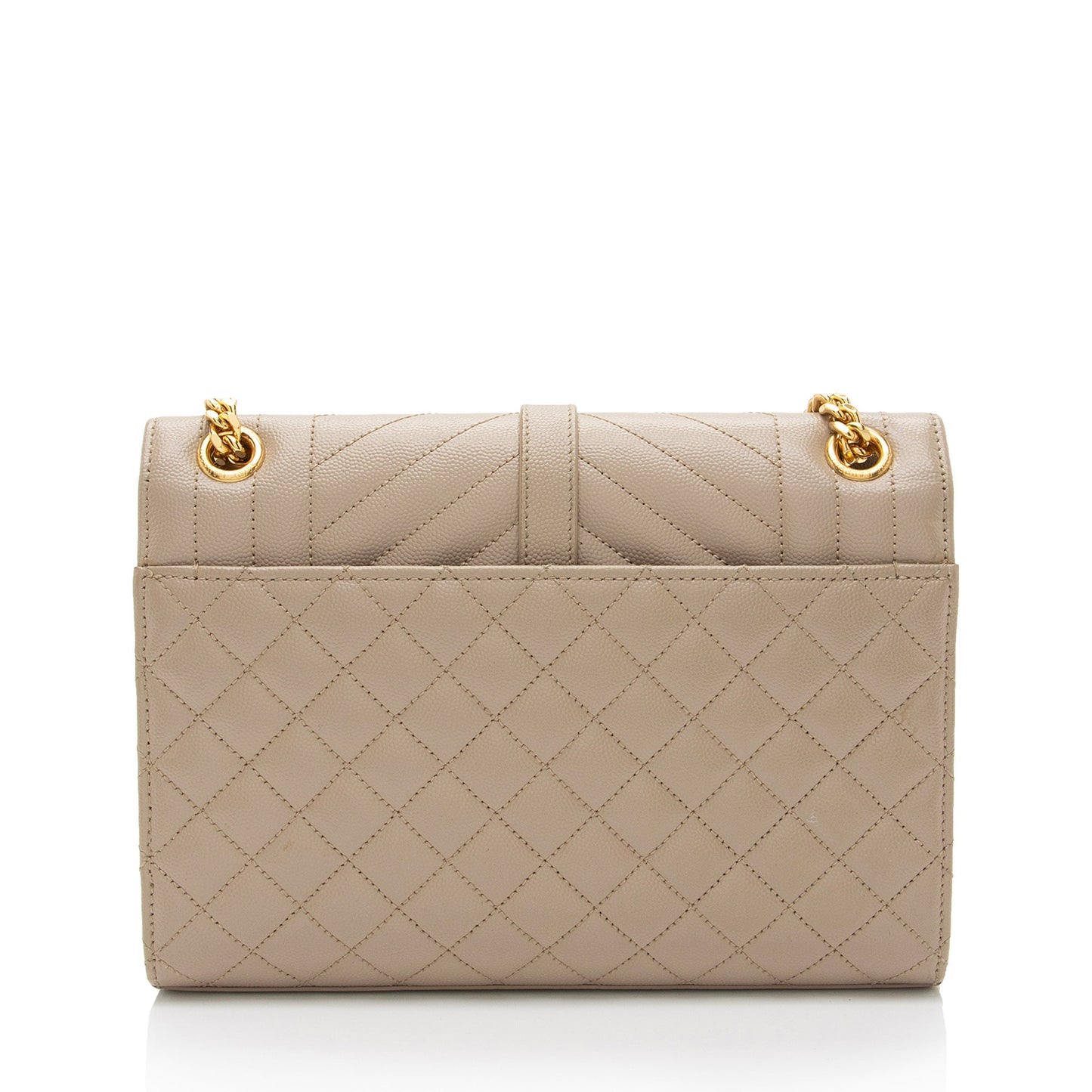 Saint Laurent Mixed Matelasse Grain de Poudre Monogram Medium Shoulder Bag (SHF-G2A0mE)