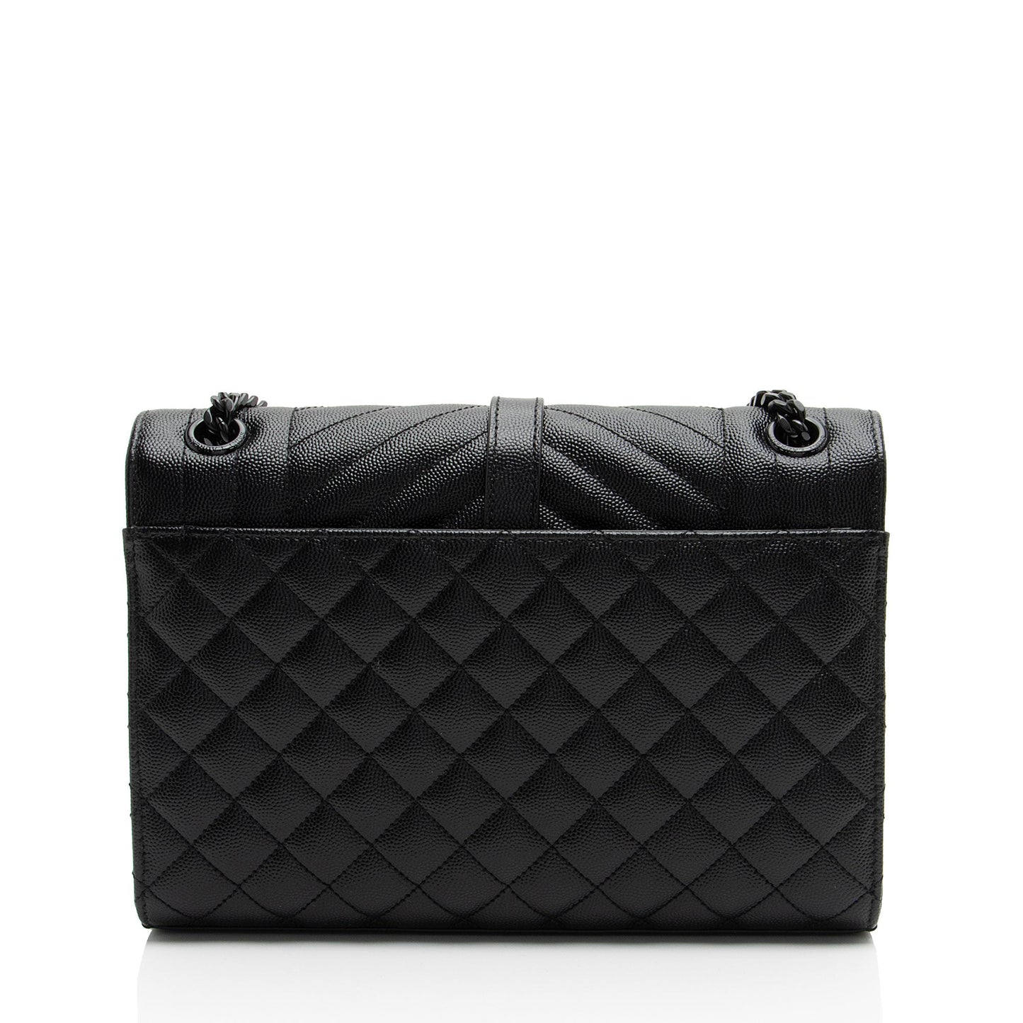 Saint Laurent Mixed Matelasse Grain de Poudre Monogram Medium Shoulder Bag (SHF-bY2Urd)
