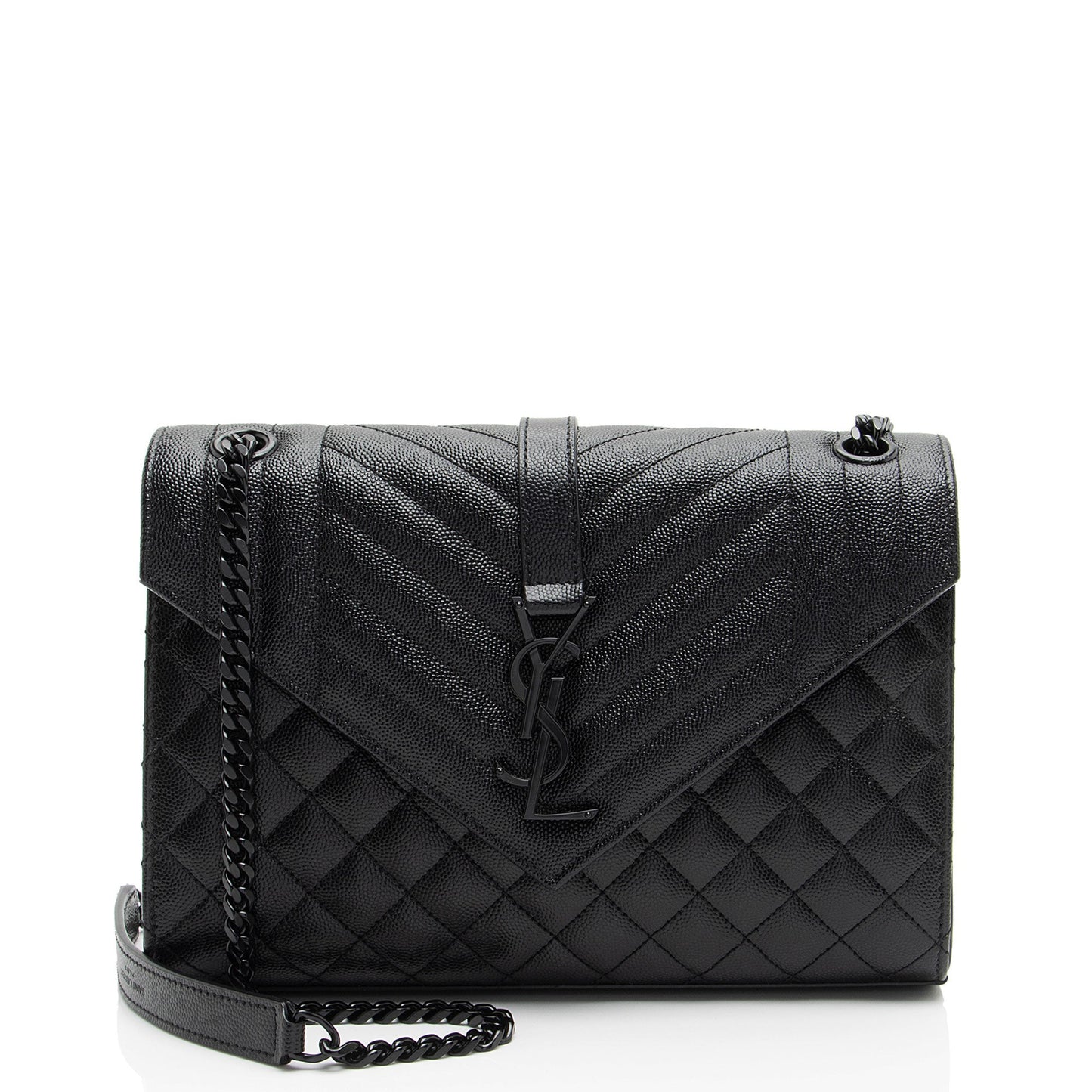 Saint Laurent Mixed Matelasse Grain de Poudre Monogram Medium Shoulder Bag (SHF-bY2Urd)