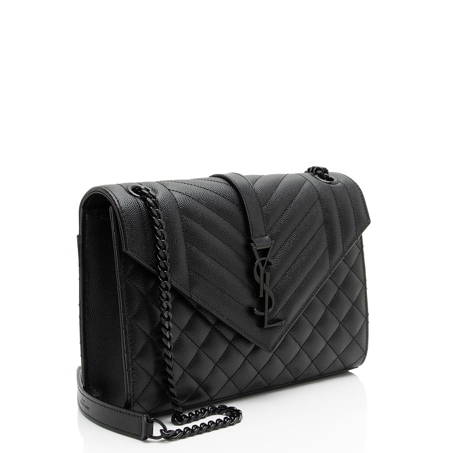 Saint Laurent Mixed Matelasse Grain de Poudre Monogram Medium Shoulder Bag (SHF-bY2Urd)