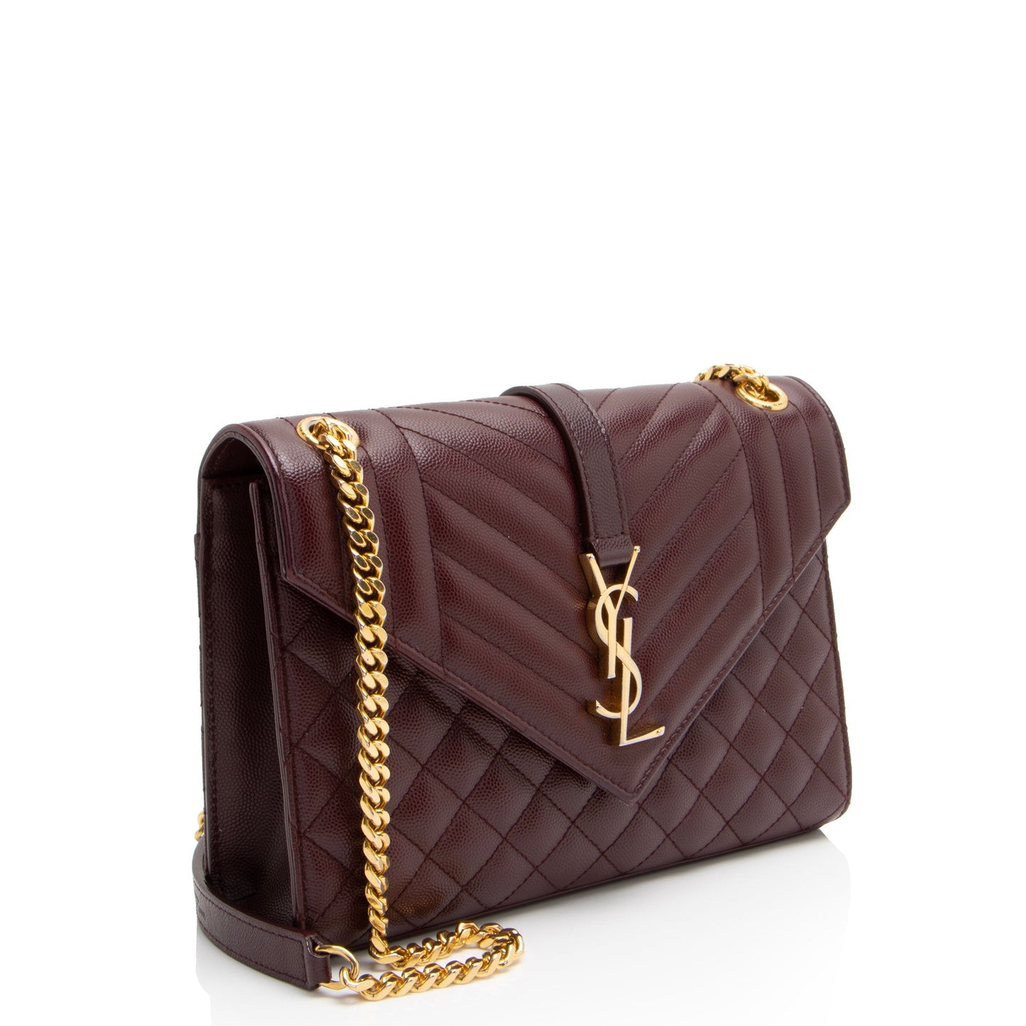 Saint Laurent Mixed Matelasse Grain de Poudre Monogram Medium Shoulder Bag (SHF-3bCetN)