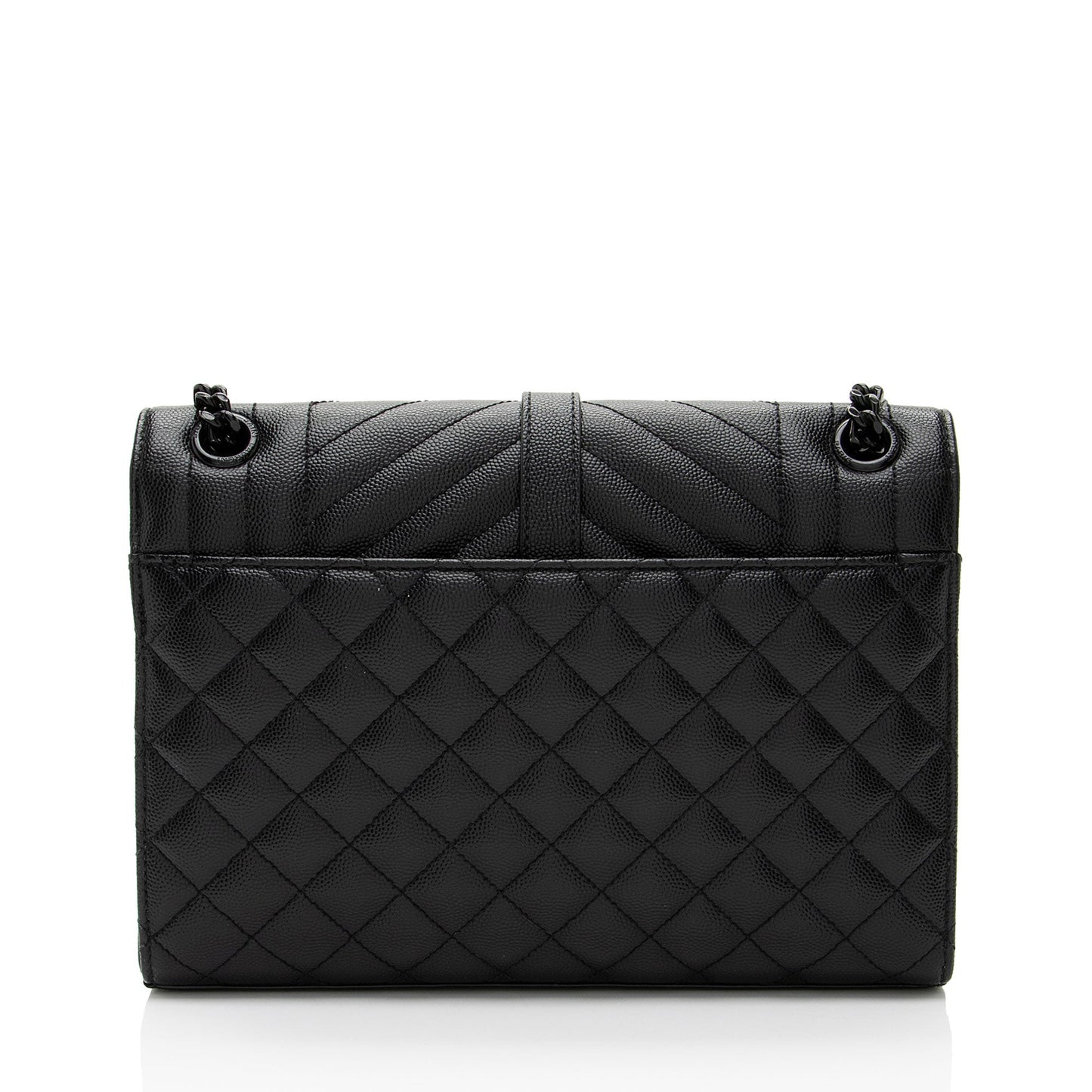 Saint Laurent Mixed Matelasse Grain de Poudre Monogram Medium Shoulder Bag (SHF-QJv0fL)