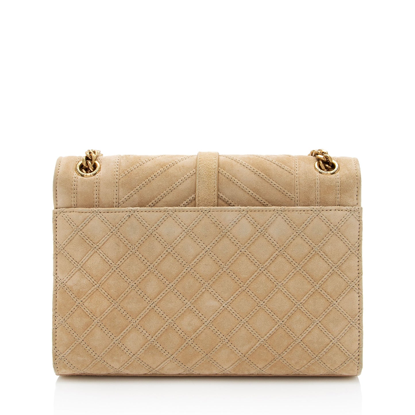 Saint Laurent Mixed Matelasse Suede Monogram Medium Shoulder Bag (SHF-cKetUS)