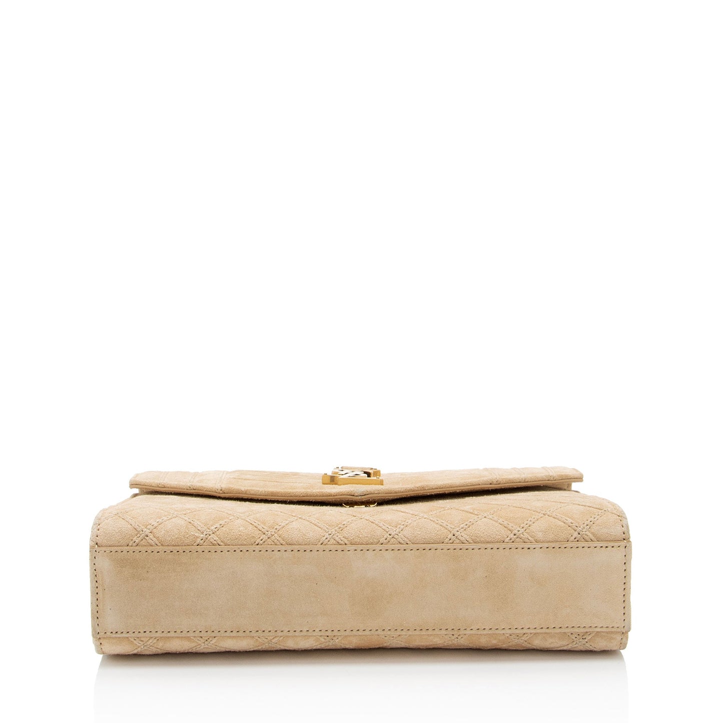 Saint Laurent Mixed Matelasse Suede Monogram Medium Shoulder Bag (SHF-cKetUS)