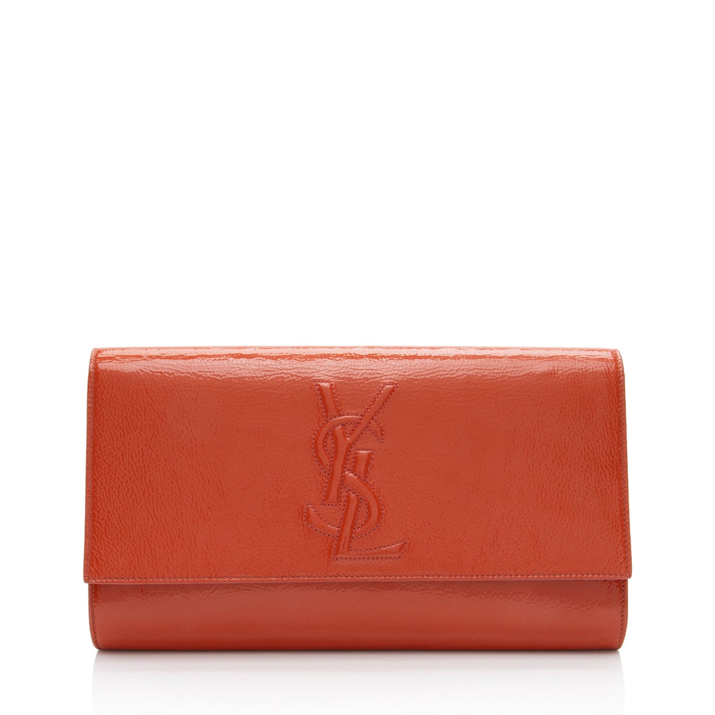 Saint Laurent Patent Leather Monogram Kate Clutch