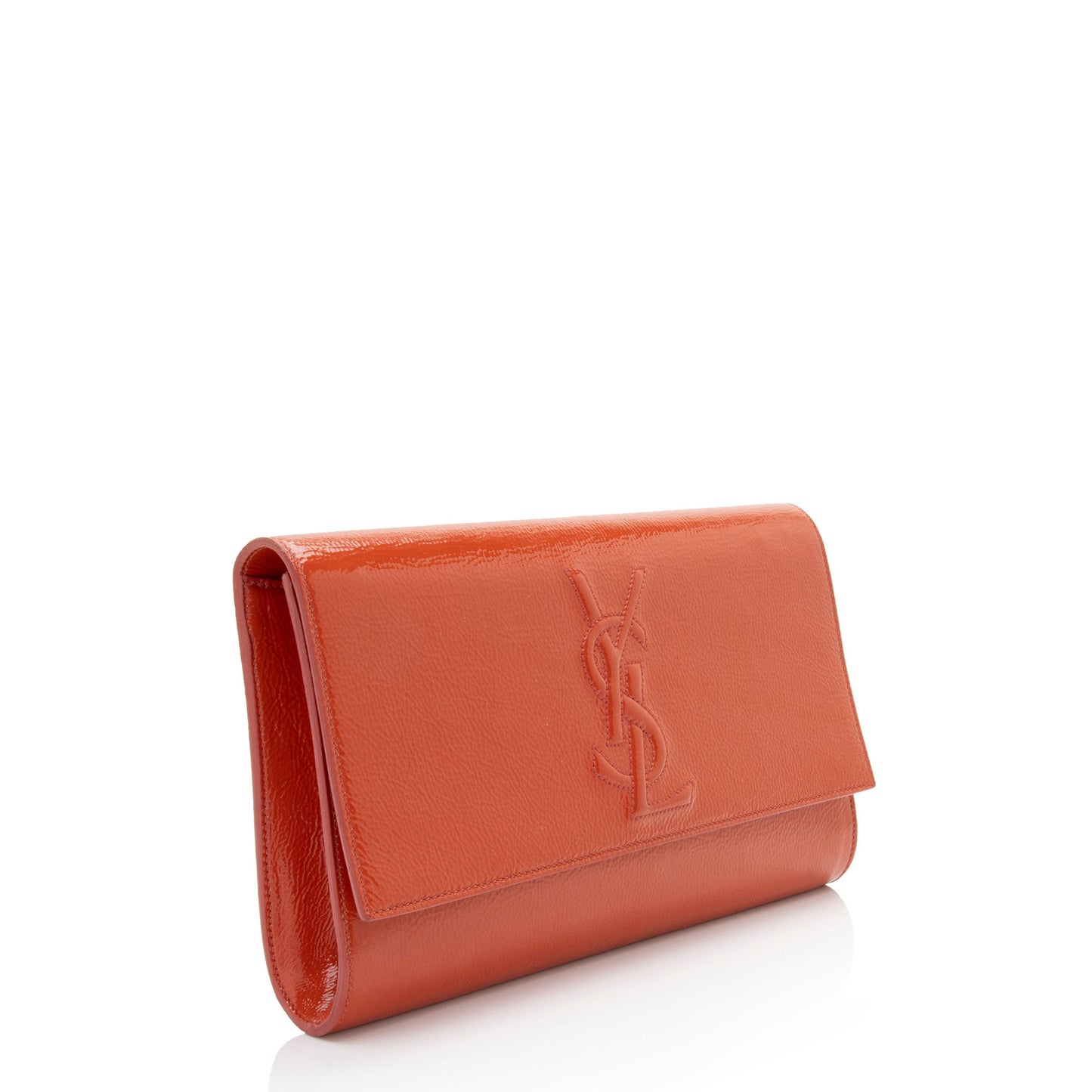 Saint Laurent Patent Leather Monogram Kate Clutch