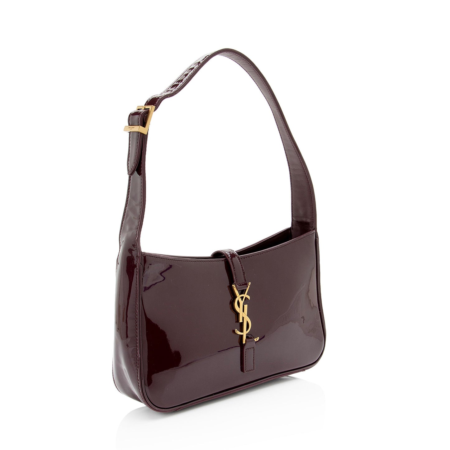 Saint Laurent Patent Leather Monogram Le 5 A 7 Hobo