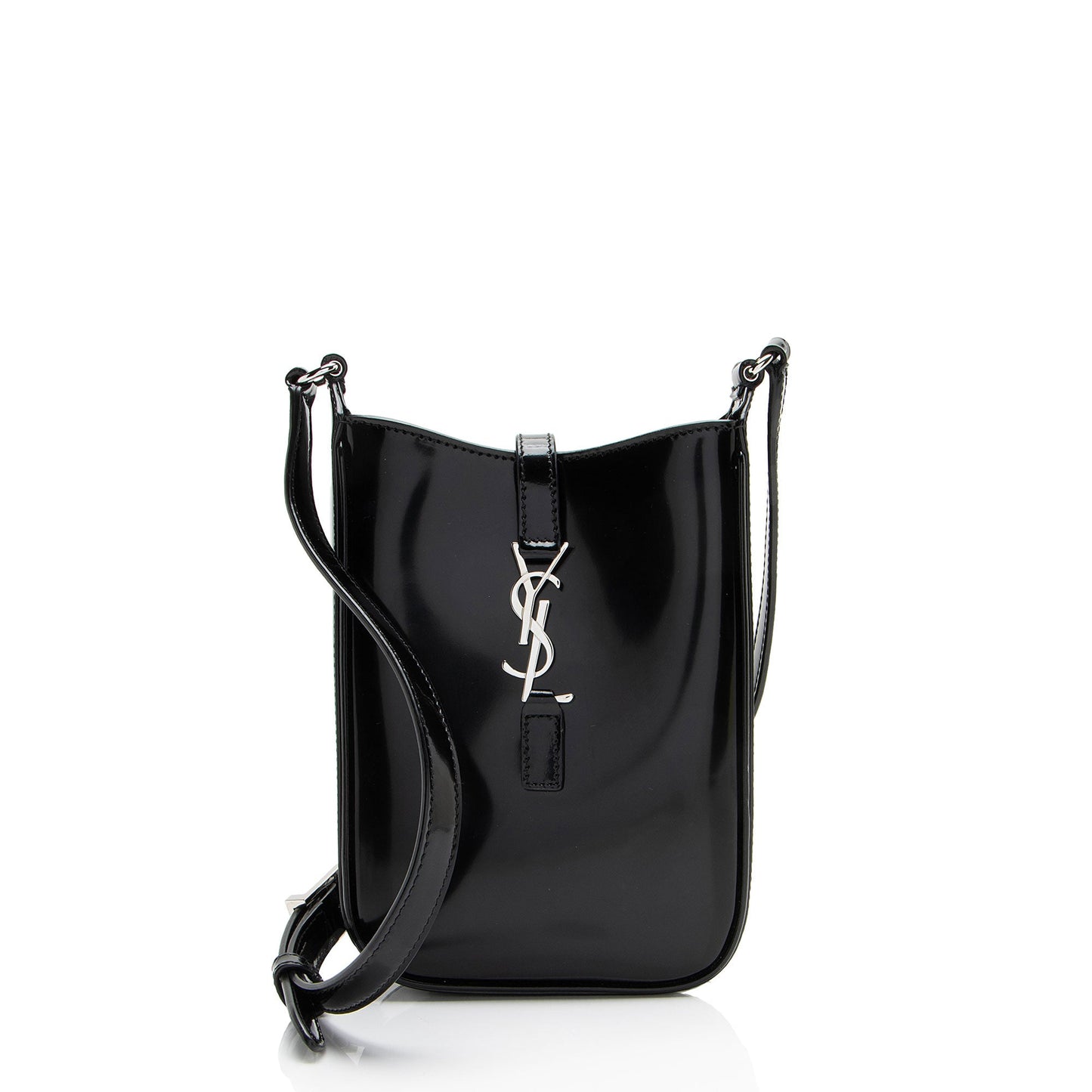 Saint Laurent Patent Leather Monogram Le 5 A 7 Vertical Mini Crossbodyy
