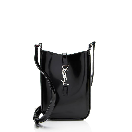 Saint Laurent Patent Leather Monogram Le 5 A 7 Vertical Mini Crossbodyy
