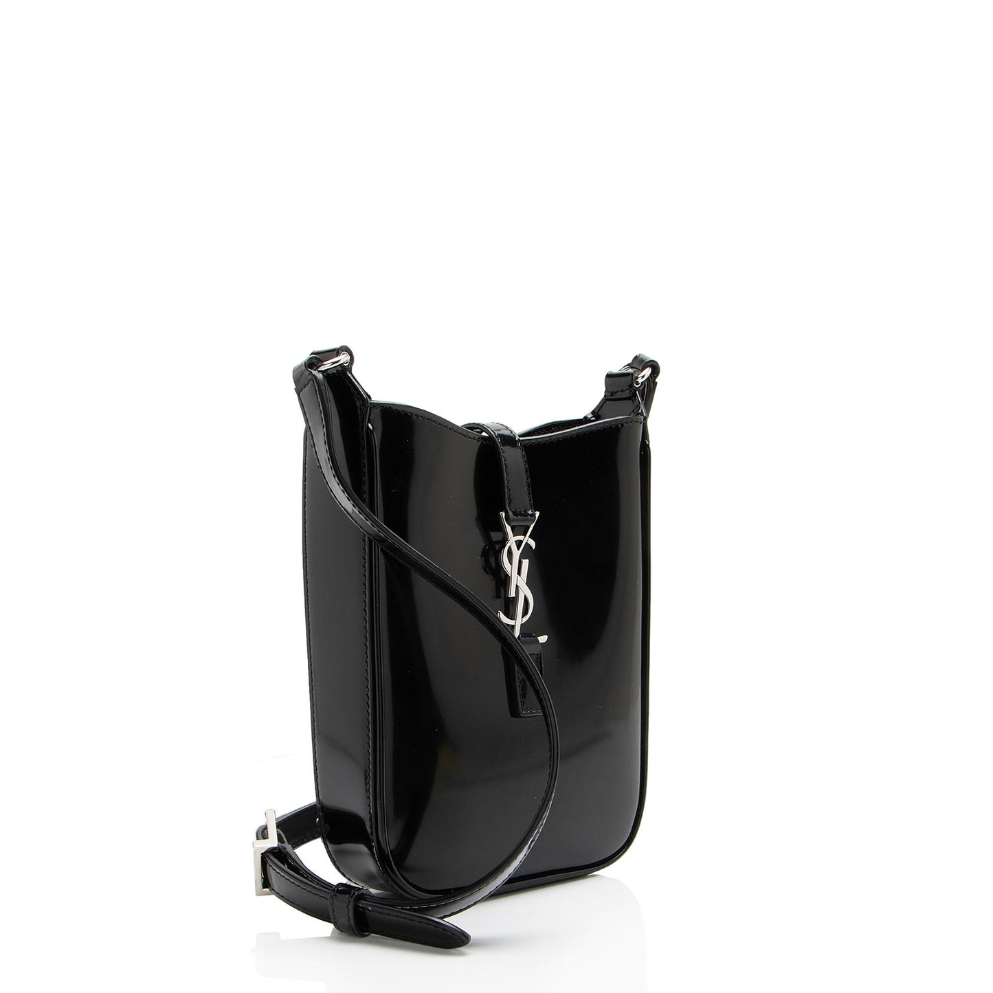 Saint Laurent Patent Leather Monogram Le 5 A 7 Vertical Mini Crossbodyy