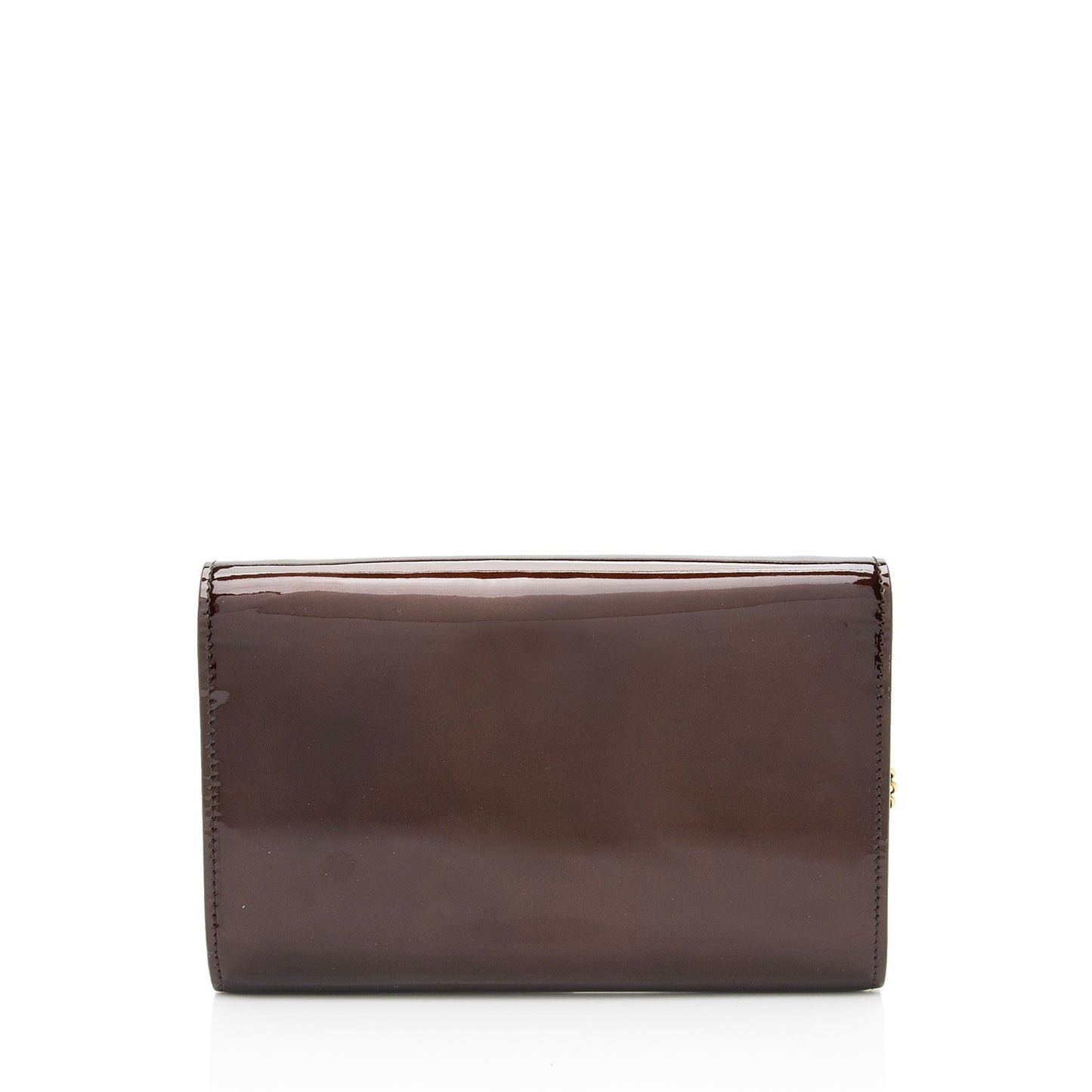 Saint Laurent Patent Leather Monogram Uptown Chain Wallet