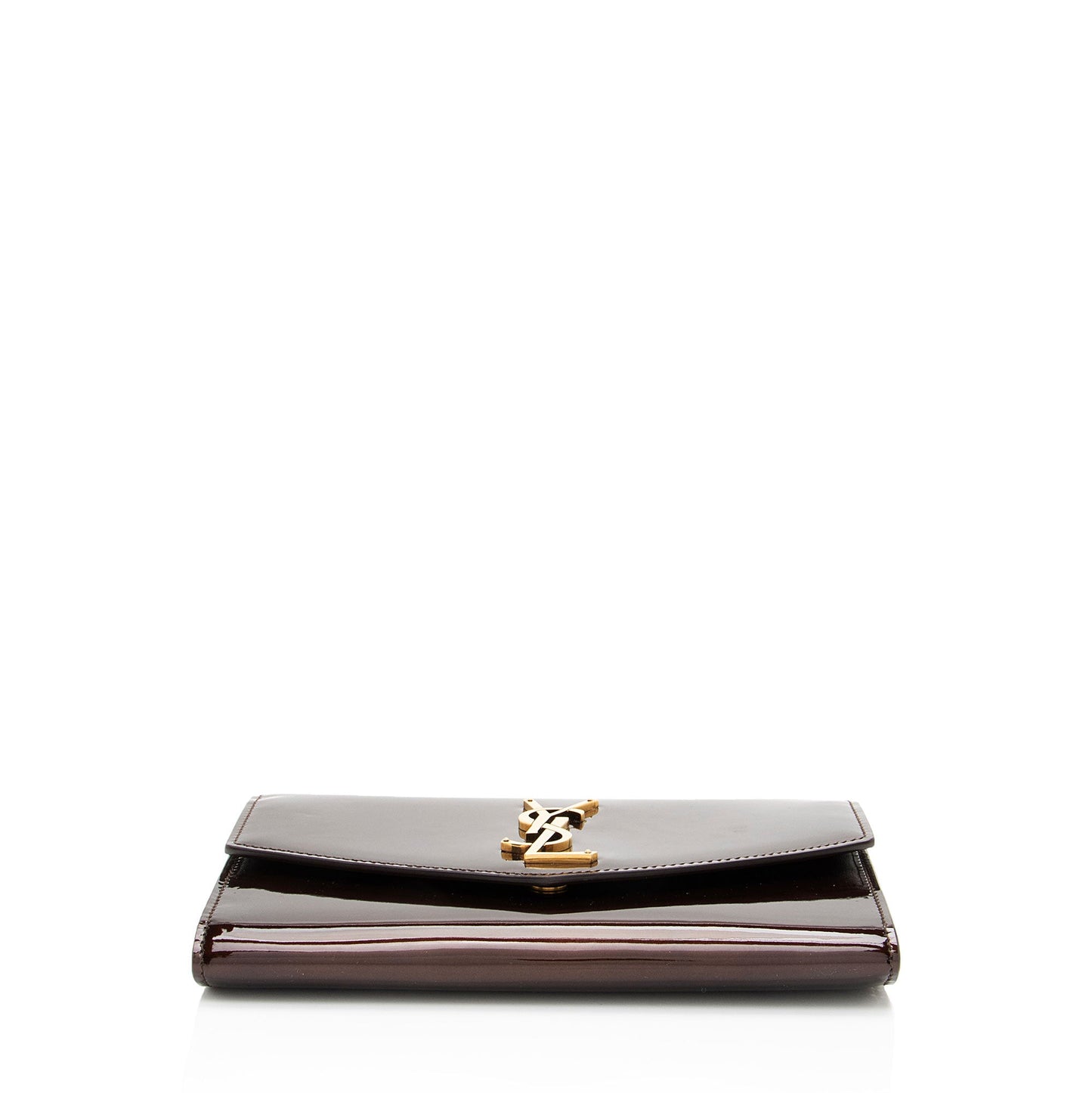 Saint Laurent Patent Leather Monogram Uptown Chain Wallet