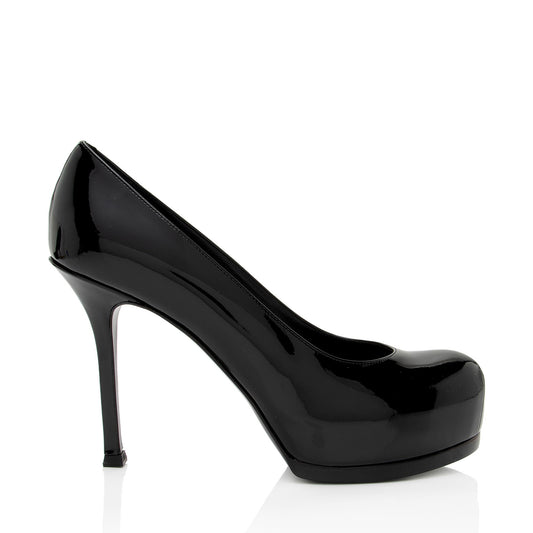 Saint Laurent Patent Leather Tribtoo Pumps - Size 7 / 37 (SHF-FJ22yT)