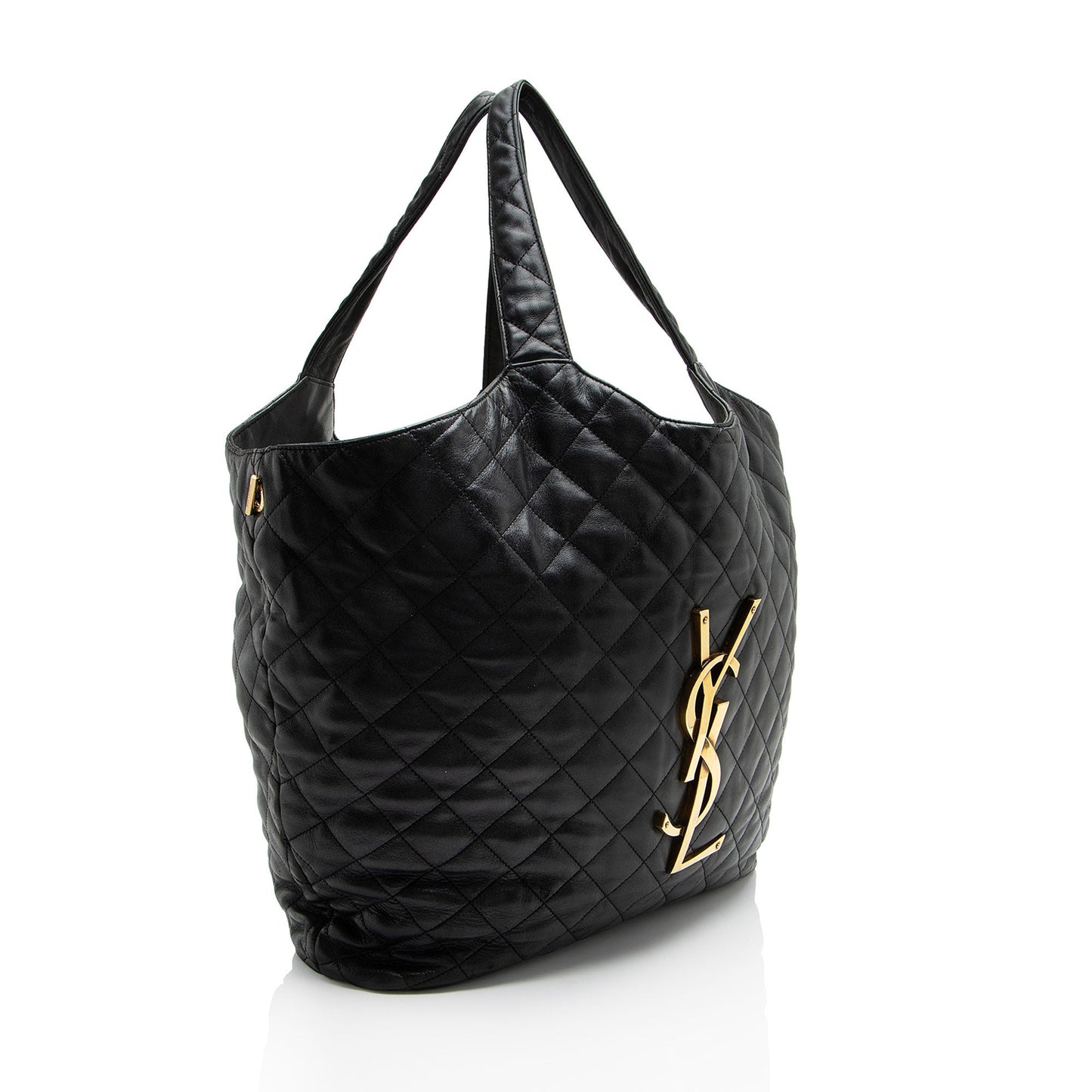 Saint Laurent Quilted Lambskin Monogram Icare Maxi Shopping Tote