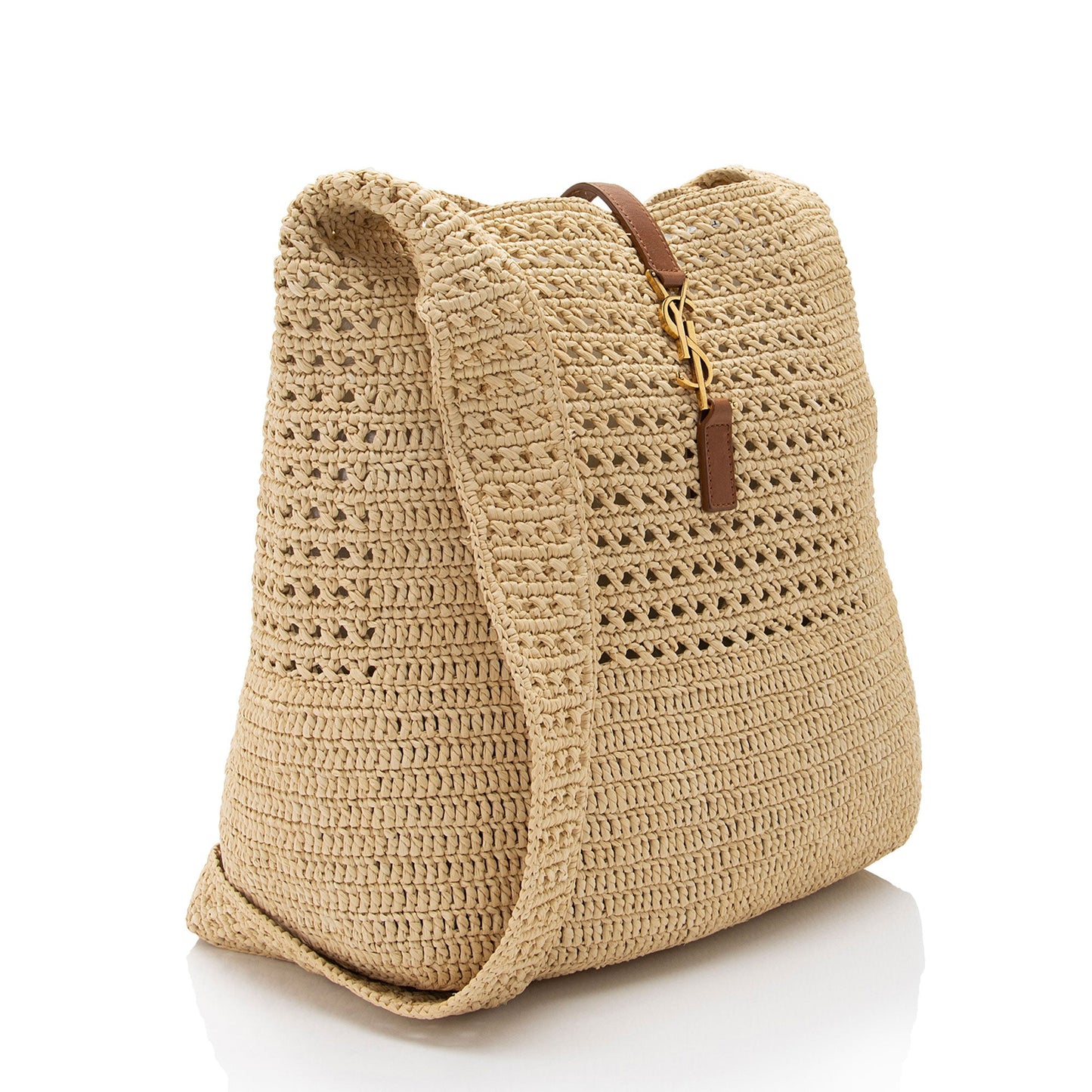 Saint Laurent Raffia Monogram Le 5 A 7 Hobo (SHF-Mw9yM3)