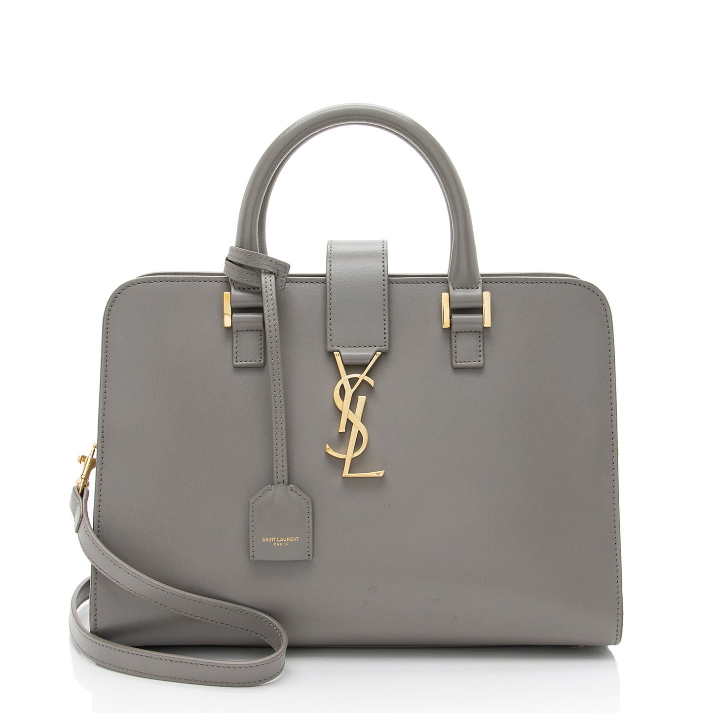 Saint Laurent Smooth Calfskin Baby Monogram Cabas Tote