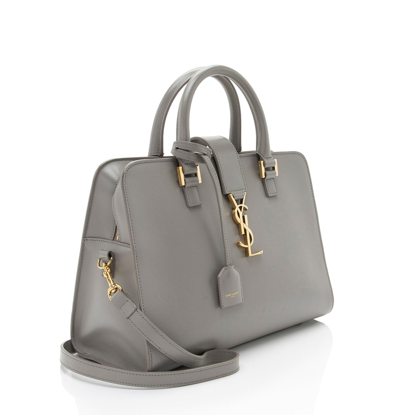 Saint Laurent Smooth Calfskin Baby Monogram Cabas Tote