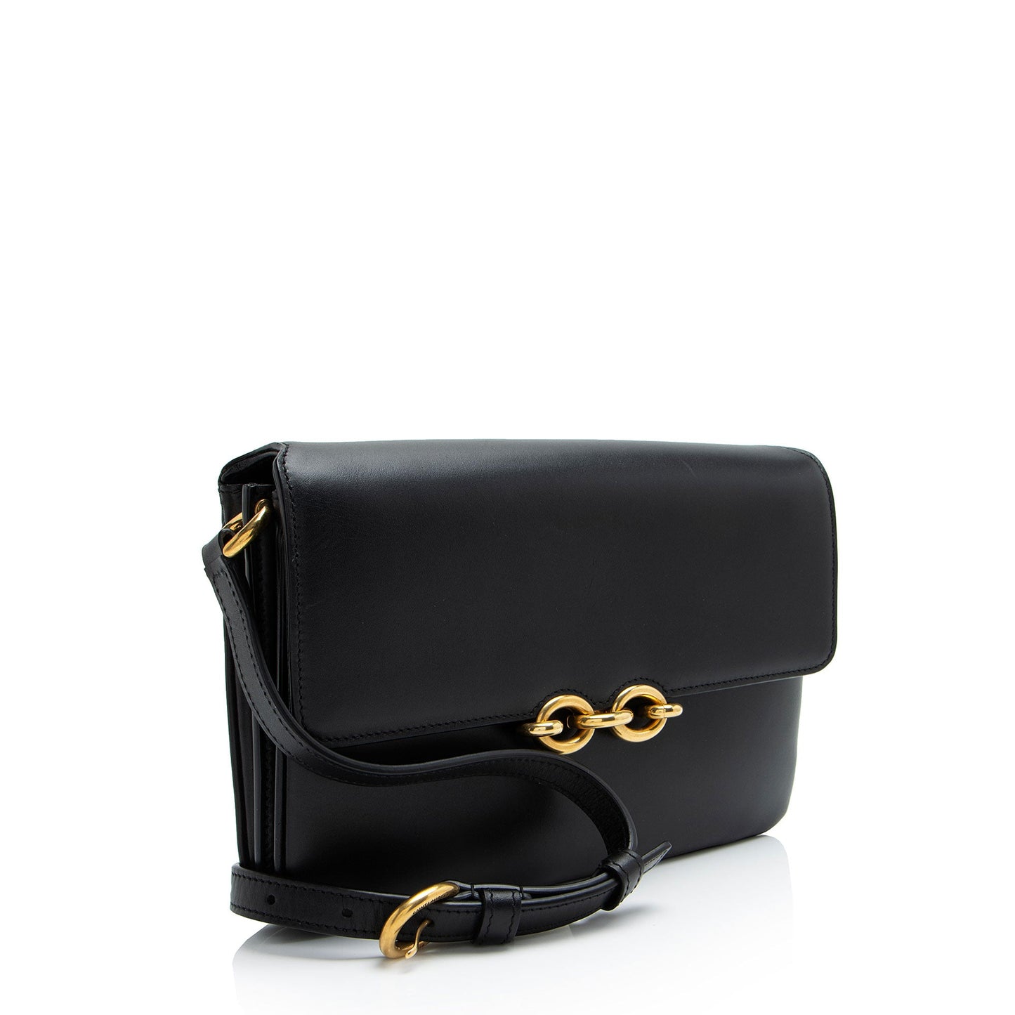 Saint Laurent Smooth Calfskin Le Maillon Shoulder Bag (SHF-kSXSwV)