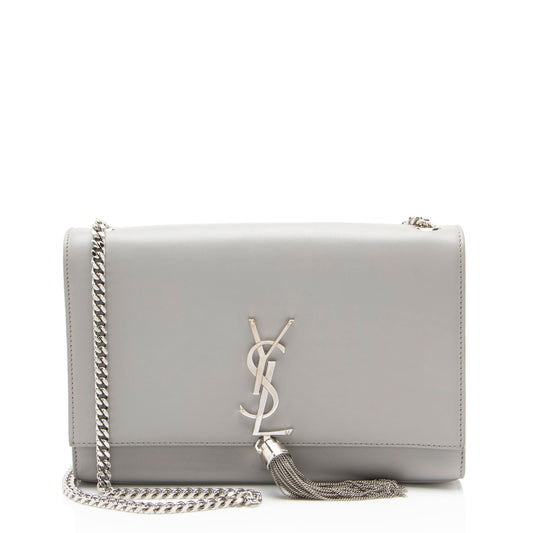 Saint Laurent Smooth Calfskin Monogram Kate Tassel Medium Shoulder Bag
