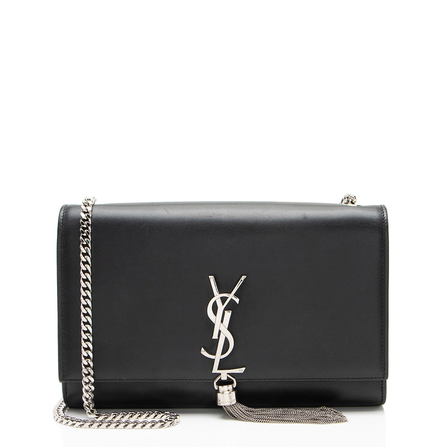 Saint Laurent Smooth Calfskin Monogram Kate Tassel Medium Shoulder Bag