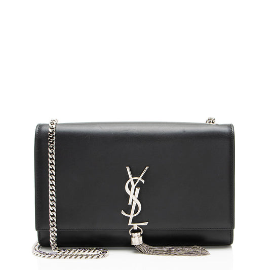 Saint Laurent Smooth Calfskin Monogram Kate Tassel Medium Shoulder Bag