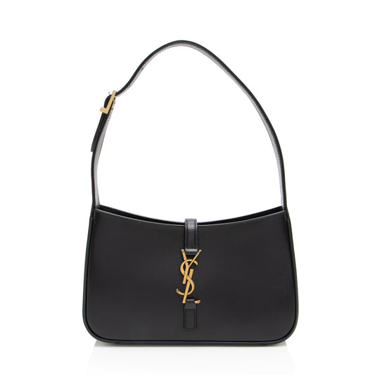 Saint Laurent Smooth Calfskin Monogram Le 5 A 7 Hobo (SHF-umK9NY)