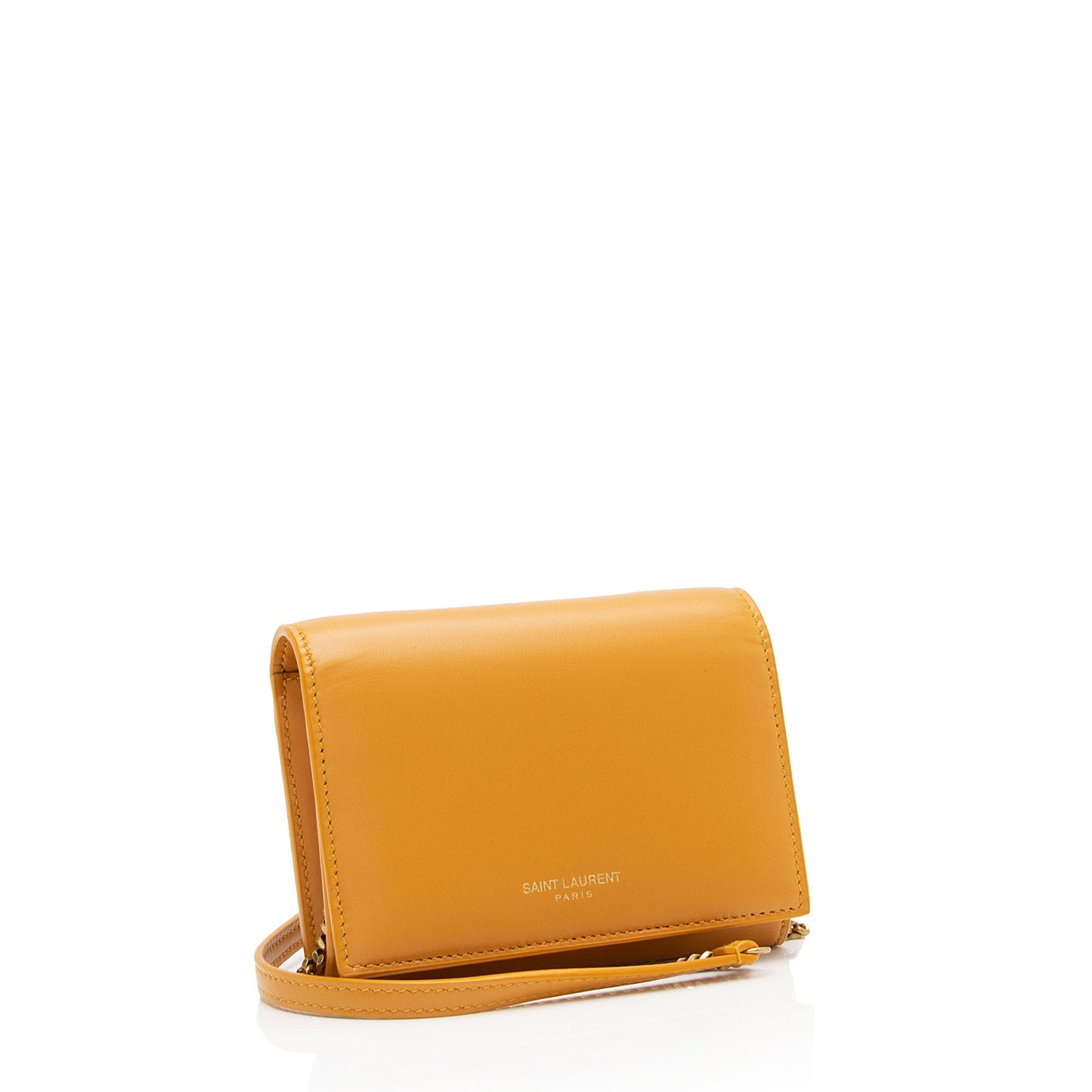 Saint Laurent Smooth Leather Mini Card Wallet on Chain (SHF-BKDP3r)