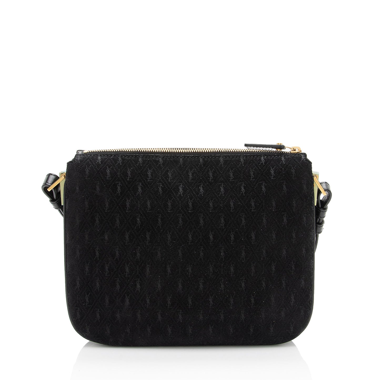 Saint Laurent Suede Monogram King Palm Crossbody (SHF-34SkfH)