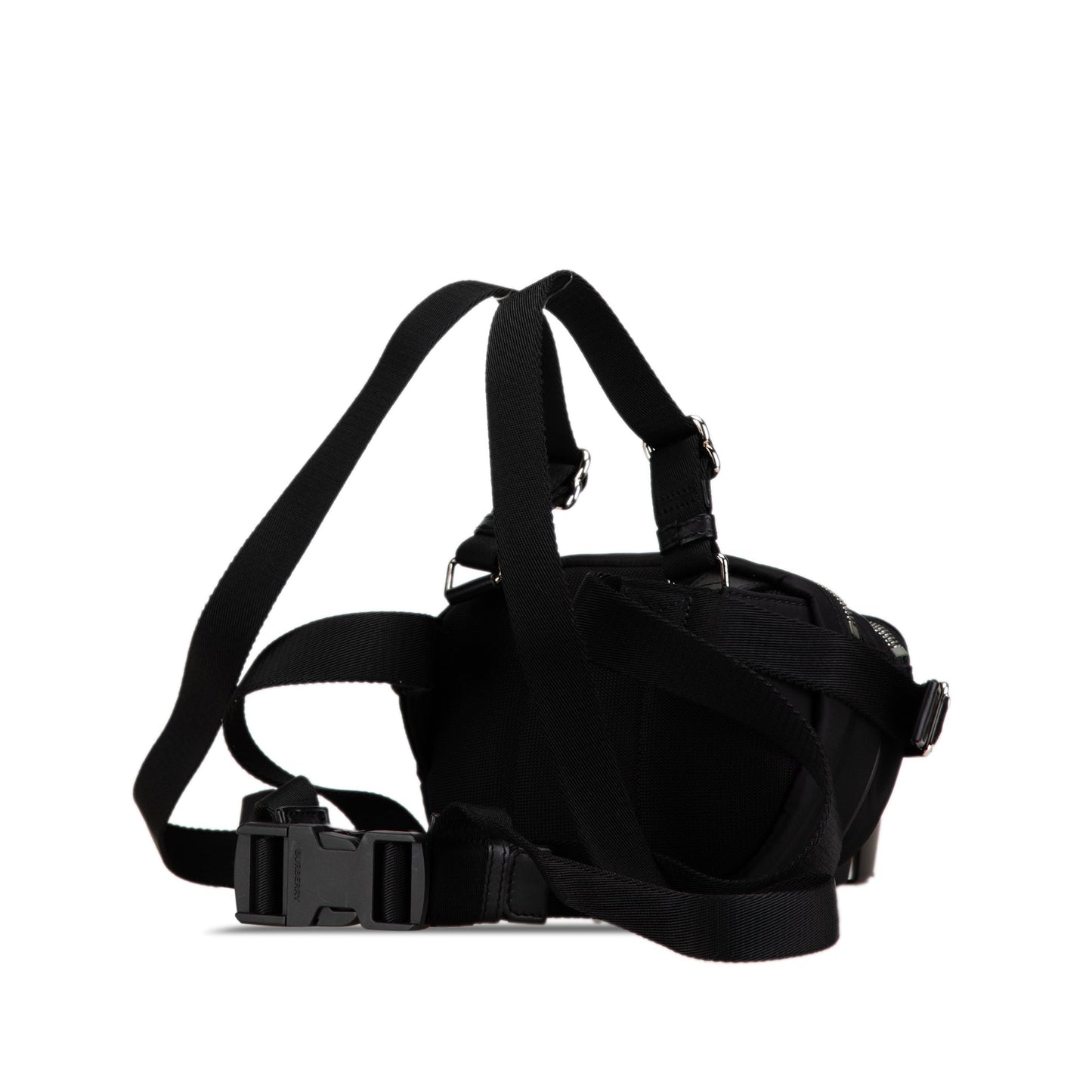 Black Burberry Nylon Cannon Belt Bag