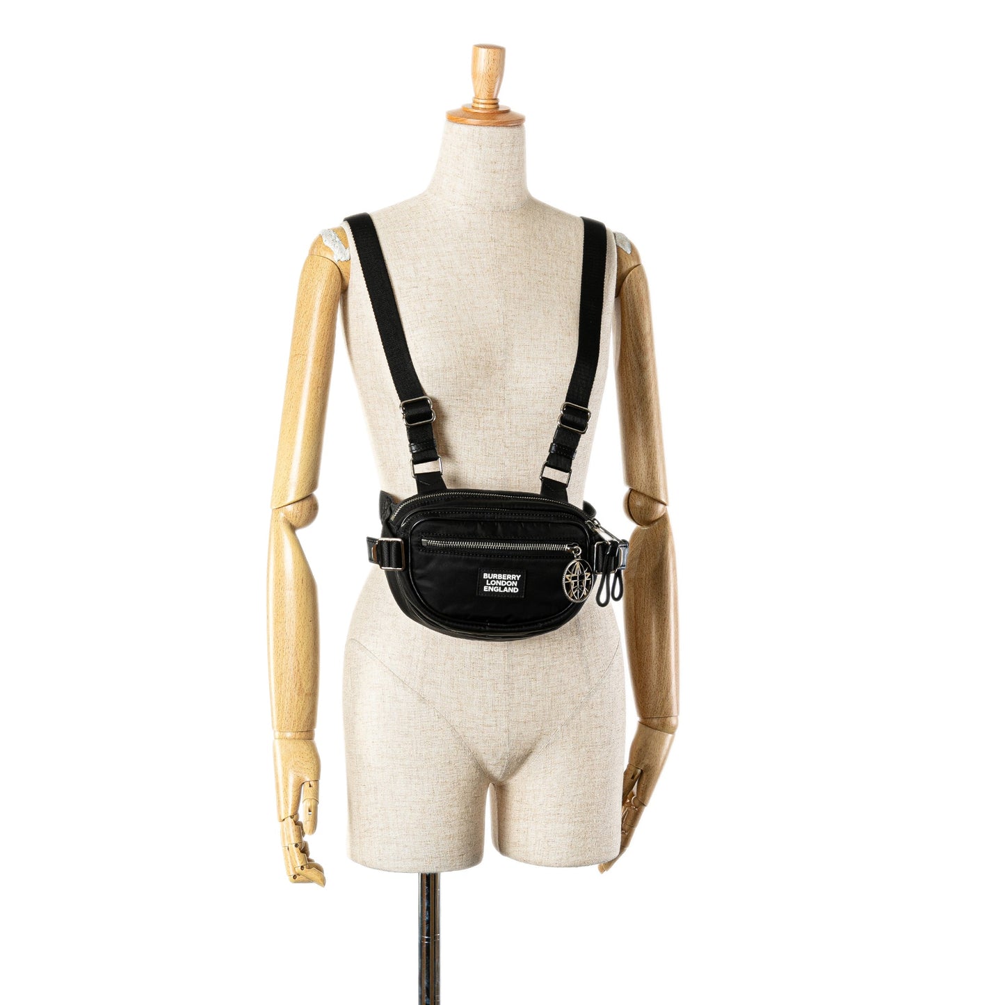 Black Burberry Nylon Cannon Belt Bag