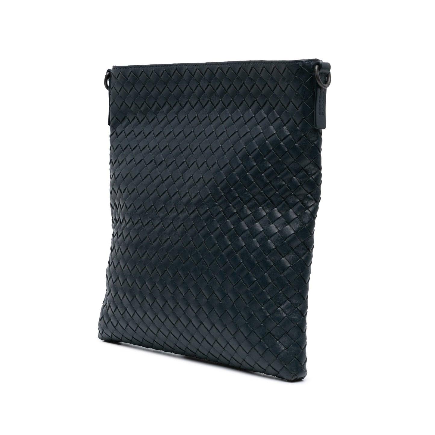 Blue Bottega Veneta Intrecciato Crossbody