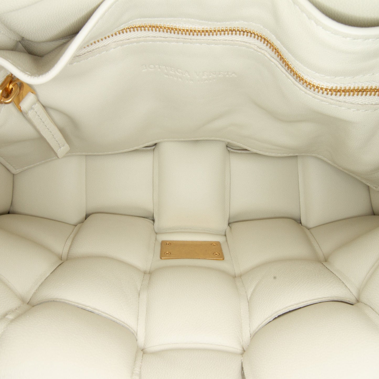 White Bottega Veneta Nappa Intrecciato Padded Cassette Crossbody