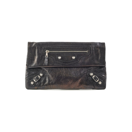 Balenciaga City Clutch Black Iridescent
