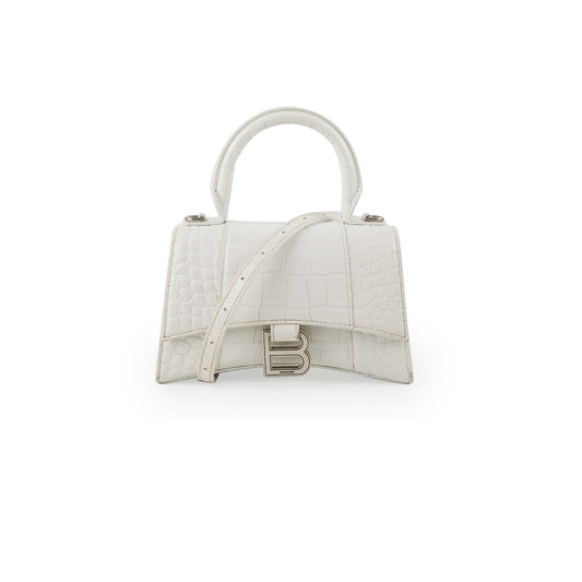 Balenciaga Hourglass XS White Croc
