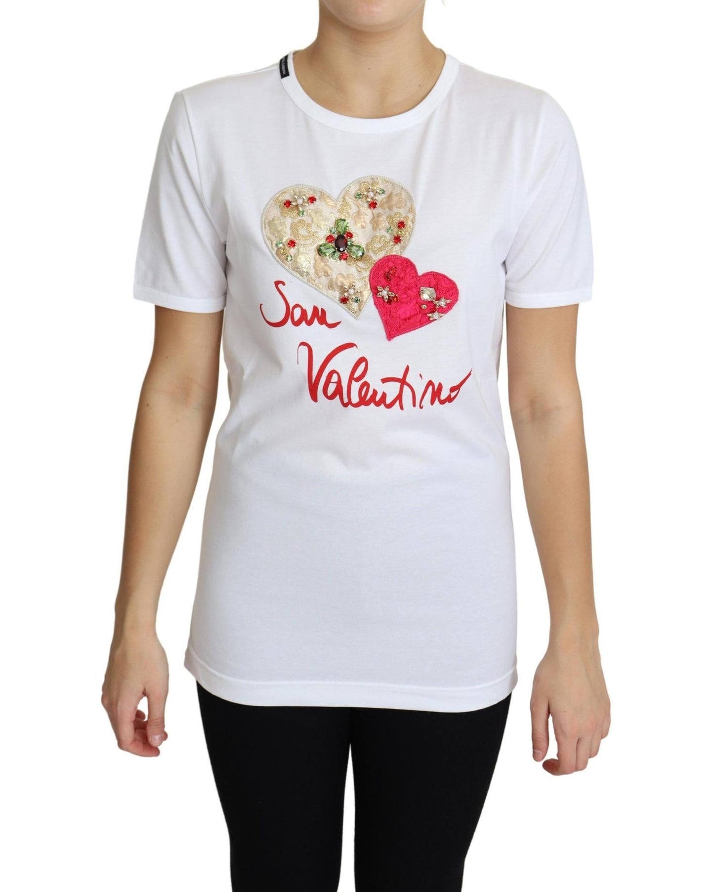 Dolce & Gabbana  Womens San Valentino Embellished TShirt