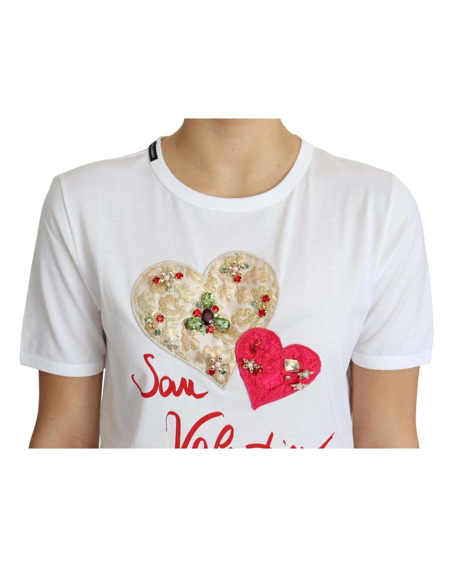 Dolce & Gabbana  Womens San Valentino Embellished TShirt